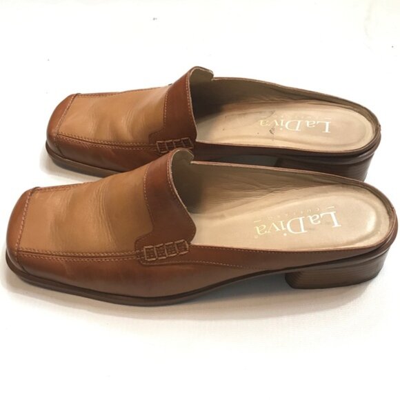 La Diva square toe mules Sz 11 - Picture 3 of 8
